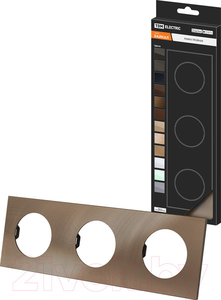 Изображение товара Рамка для выключателей и розеток TDM Байкал / SQ1819-0457 (бронза)