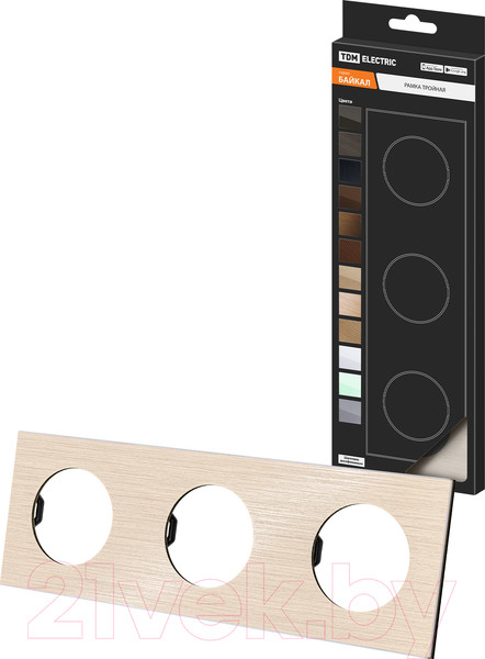 Изображение товара Рамка для выключателей и розеток TDM Байкал / SQ1819-0562 (шампань)