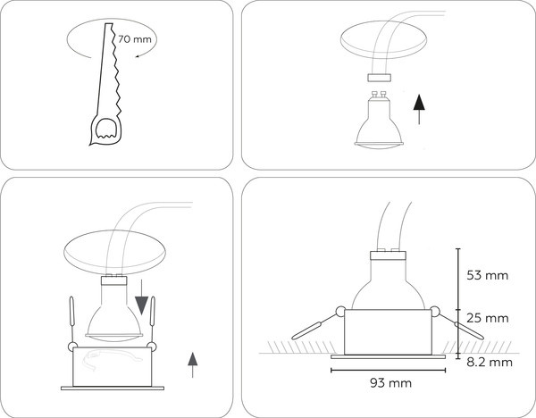 Изображение товара Точечный светильник Ambrella TN111 BK (черный)