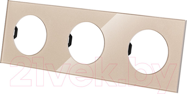 Изображение товара Рамка для выключателей и розеток TDM Байкал / SQ1819-0504 (шампань)