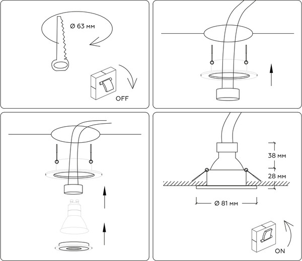 Изображение товара Точечный светильник Ambrella TN1151 BK (черный)