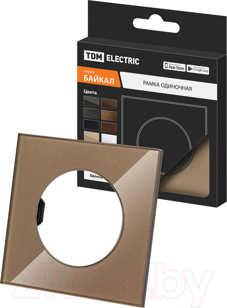 Изображение товара Рамка для выключателей и розеток TDM Байкал / SQ1819-0402 (бронза)
