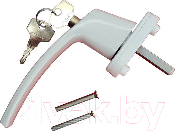 Изображение товара Ручка оконная No Brand С ключом 37мм (белый)