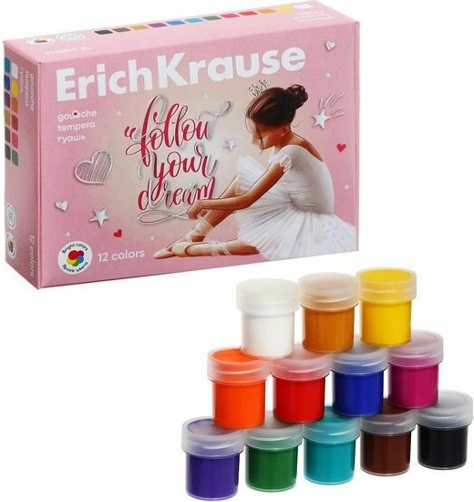 Изображение товара Гуашь Erich Krause Pointes / 61772 (12цв)