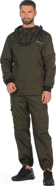 Изображение товара Костюм для охоты и рыбалки Huntsman Антигнус Люкс Хаки Сорочка Смесовая (52-54/182-188)