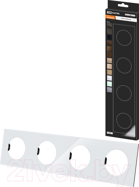 Изображение товара Рамка для выключателей и розеток TDM Байкал / SQ1819-0005 (хрустально-белый)