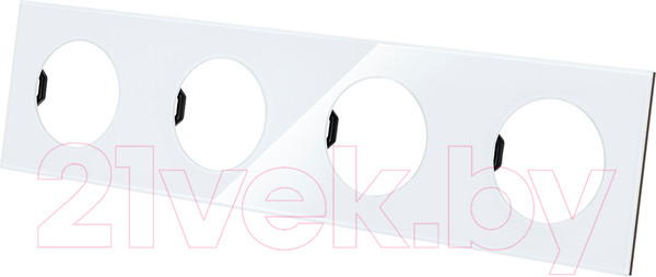 Изображение товара Рамка для выключателей и розеток TDM Байкал / SQ1819-0005 (хрустально-белый)