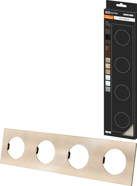 Изображение товара Рамка для выключателей и розеток TDM Байкал / SQ1819-0558 (шампань)