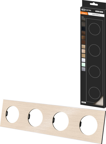 Изображение товара Рамка для выключателей и розеток TDM Байкал / SQ1819-0563 (шампань)