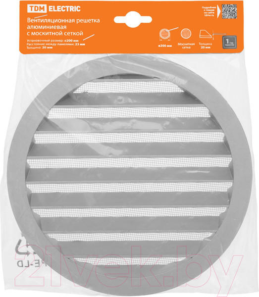 Изображение товара Решетка вентиляционная TDM SQ1807-0804