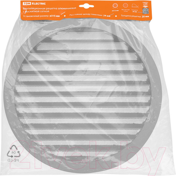 Изображение товара Решетка вентиляционная TDM SQ1807-0806