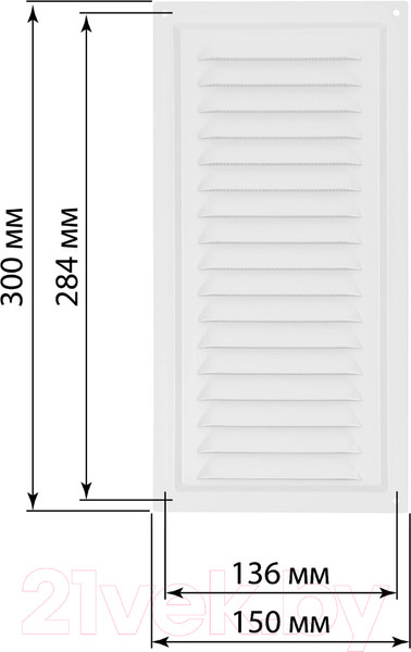 Изображение товара Решетка вентиляционная TDM SQ1807-0702