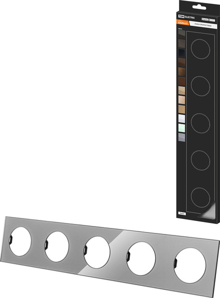 Изображение товара Рамка для выключателей и розеток TDM Байкал / SQ1819-0306 (платина)