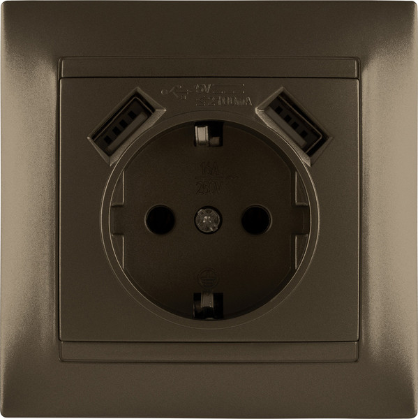 Изображение товара Розетка TDM Лама SQ1815-0742 (бронза)