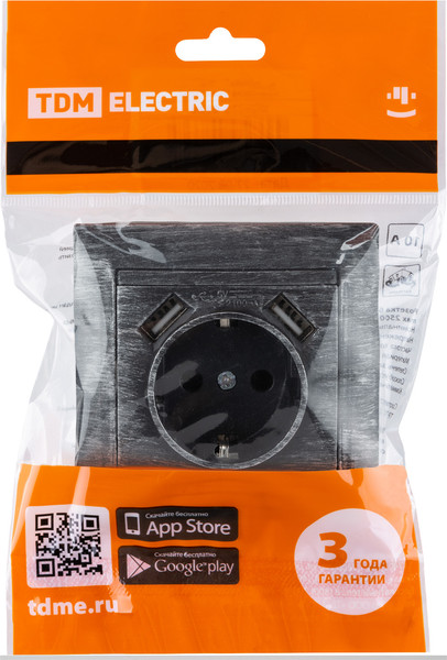 Изображение товара Розетка TDM Лама SQ1815-0669 (старинное серебро)