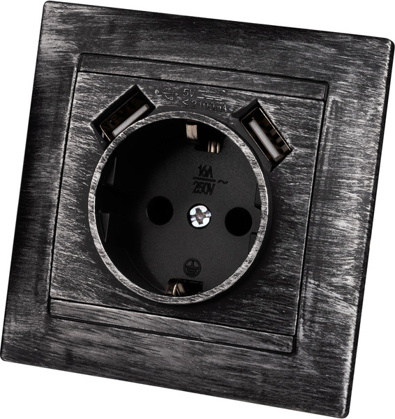 Изображение товара Розетка TDM Лама SQ1815-0669 (старинное серебро)