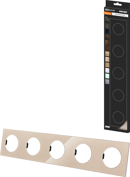Изображение товара Рамка для выключателей и розеток TDM Байкал / SQ1819-0506 (шампань)