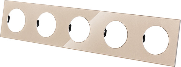 Изображение товара Рамка для выключателей и розеток TDM Байкал / SQ1819-0506 (шампань)