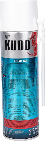 Изображение товара Клей-пена Kudo Универсальная монтажная всесезонная Х6+ / KUPH06B6UAU (650мл)