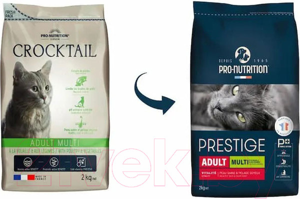 Изображение товара Сухой корм для кошек Flatazor Prestige Adult Multi с птицей и овощами (10кг)