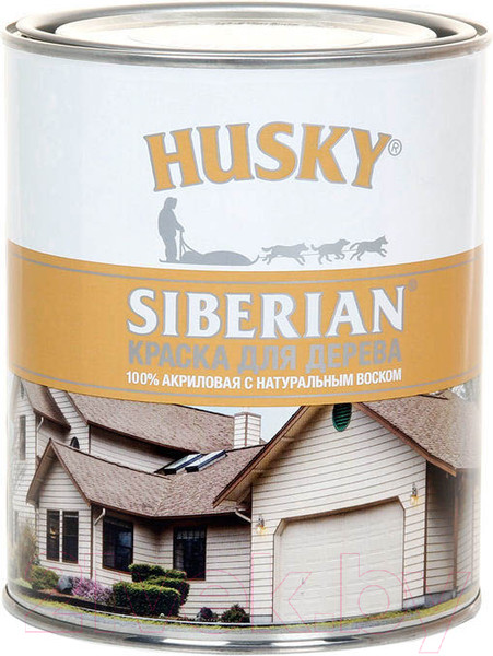 Изображение товара Краска Husky Siberian Акриловая для дерева (900мл, серый RAL 7042)