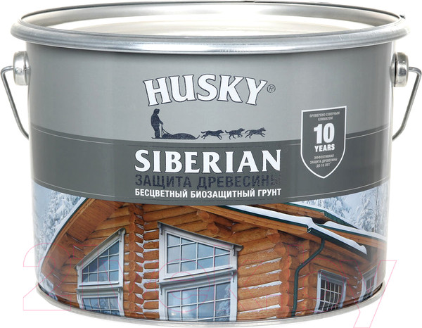 Изображение товара Антисептик для древесины Husky Siberian Бесцветный (9л)