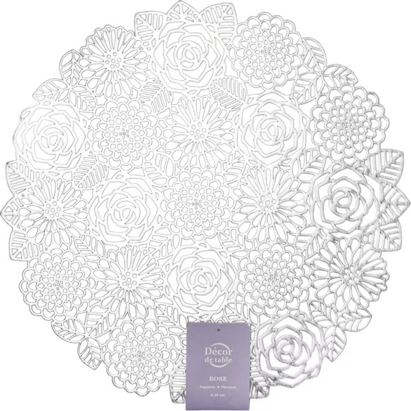 Изображение товара Сервировочная салфетка Decor de table Rose 38 / DDT-4010 (серебристый)