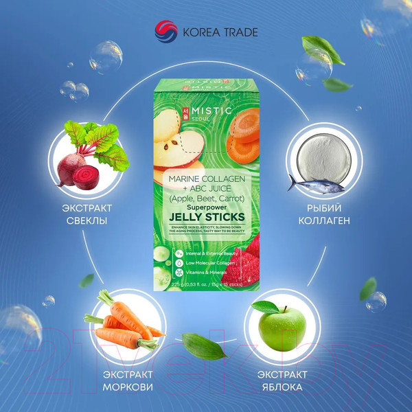 Изображение товара Коллаген Mistic Marine + ABC Juice Superpower (15x15г)