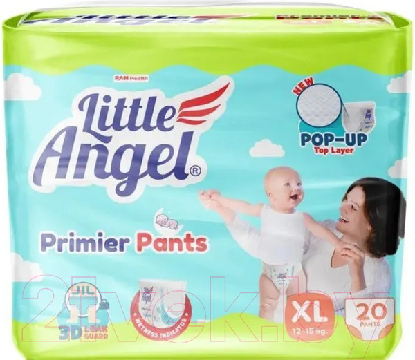 Изображение товара Подгузники-трусики детские Little Angel Baby Diaper Pants Premier Extra Large (20шт)