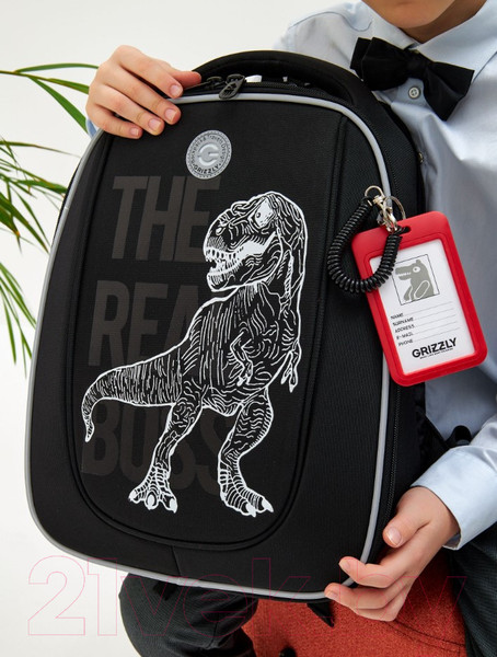 Изображение товара Школьный рюкзак Grizzly RAf-493-2 (черный)