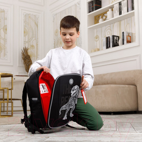 Изображение товара Школьный рюкзак Grizzly RAf-493-2 (черный)