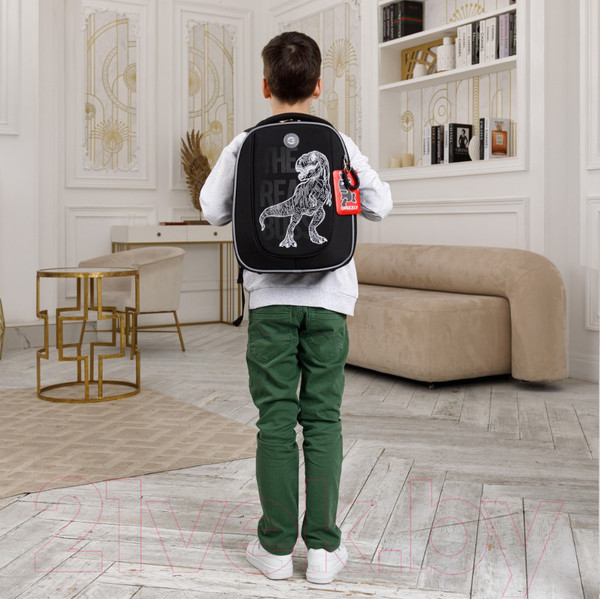 Изображение товара Школьный рюкзак Grizzly RAf-493-2 (черный)