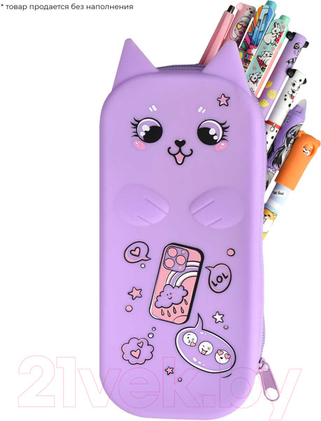 Изображение товара Пенал Феникс+ Лавандовый кот / 65361
