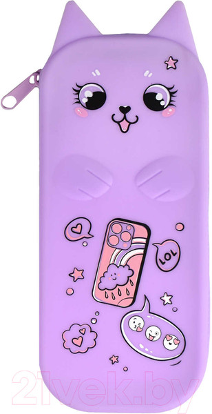 Изображение товара Пенал Феникс+ Лавандовый кот / 65361