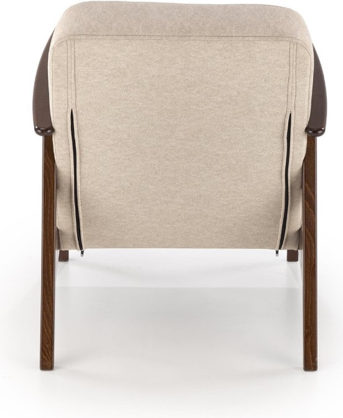 Изображение товара Кресло мягкое Halmar Milano (1S tap. Castel 15 бежевый/орех)