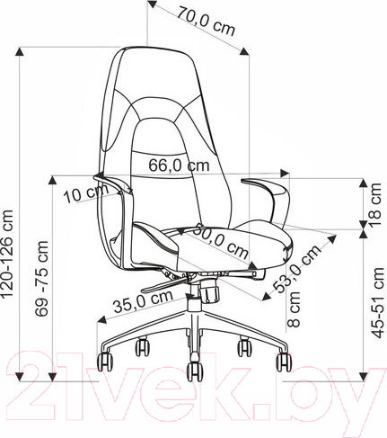 Изображение товара Кресло геймерское Halmar Darwin (капучино)