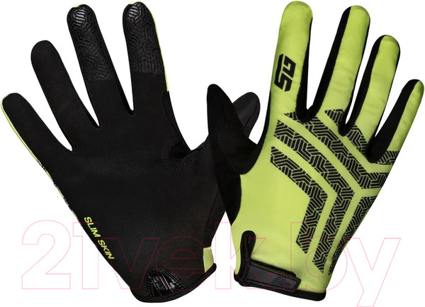 Изображение товара Велоперчатки STG Slim Skin / Х108526-S (S, зеленый/черным )