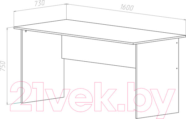 Изображение товара Письменный стол МДК СП5 1600x730x750 (интра)
