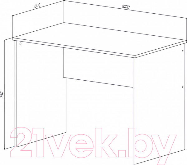 Изображение товара Письменный стол МДК СП2 1000x600x750 (орех гварнели)