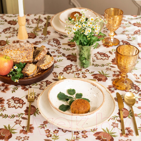 Изображение товара Скатерть Доляна Red flowers 145x220 / 10389106