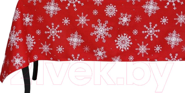 Изображение товара Скатерть Доляна Белые снежинки 149x180 / 4478732