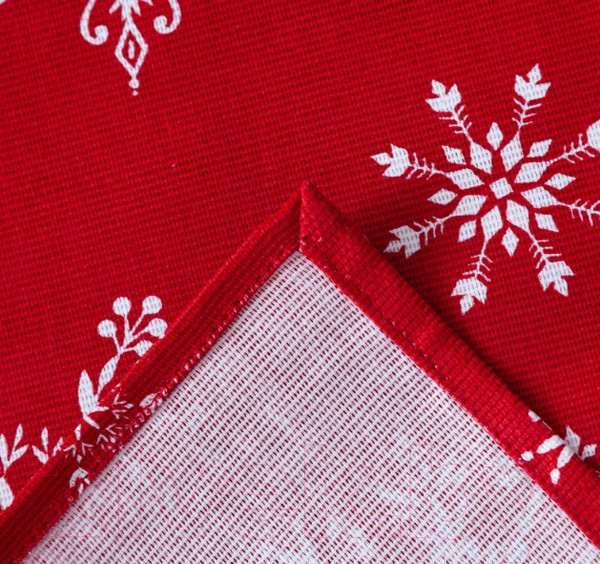 Изображение товара Скатерть Доляна Белые снежинки 149x180 / 4478732