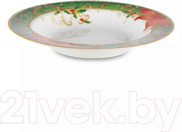 Изображение товара Тарелка столовая глубокая Lamart Рождественская звезда / LMR-22133