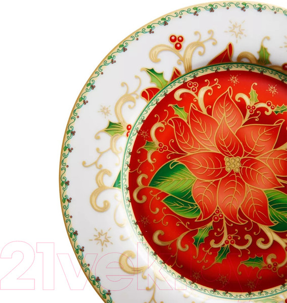 Изображение товара Тарелка закусочная (десертная) Lamart Рождественская звезда / LMR-22134