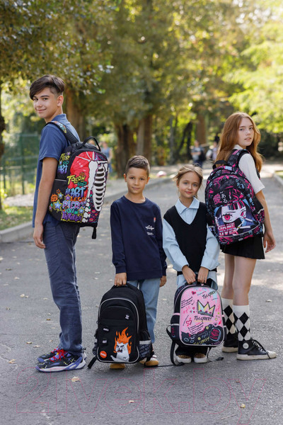 Изображение товара Школьный рюкзак Феникс+ Яростный кот / 64149