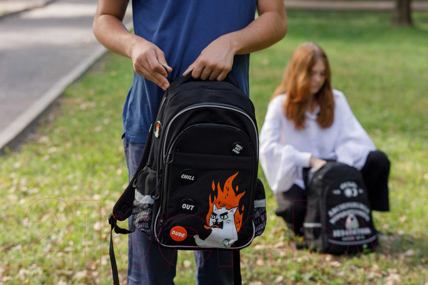 Изображение товара Школьный рюкзак Феникс+ Яростный кот / 64149