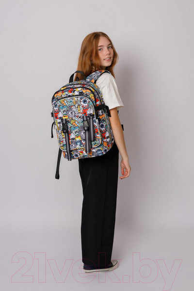 Изображение товара Школьный рюкзак Феникс+ Монстрики / 64834