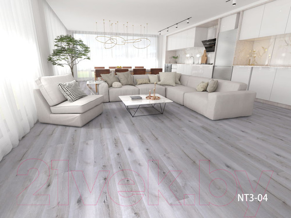 Изображение товара Виниловый пол Aspenfloor SPC Natural Touch Дуб Снежный 4V NT3-04