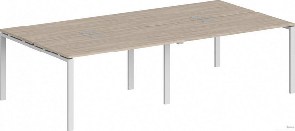 Изображение товара Комплект письменных столов Norden 280x163.8x75 / SG.258.OL.63.WH (белый/дуб светлый)