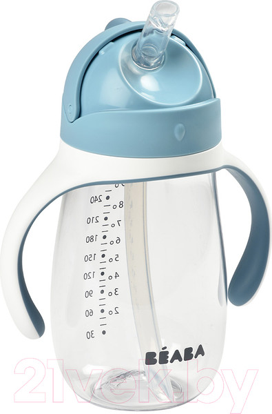 Изображение товара Поильник Beaba Straw Cup 913479 (300мл, Windy Blue)